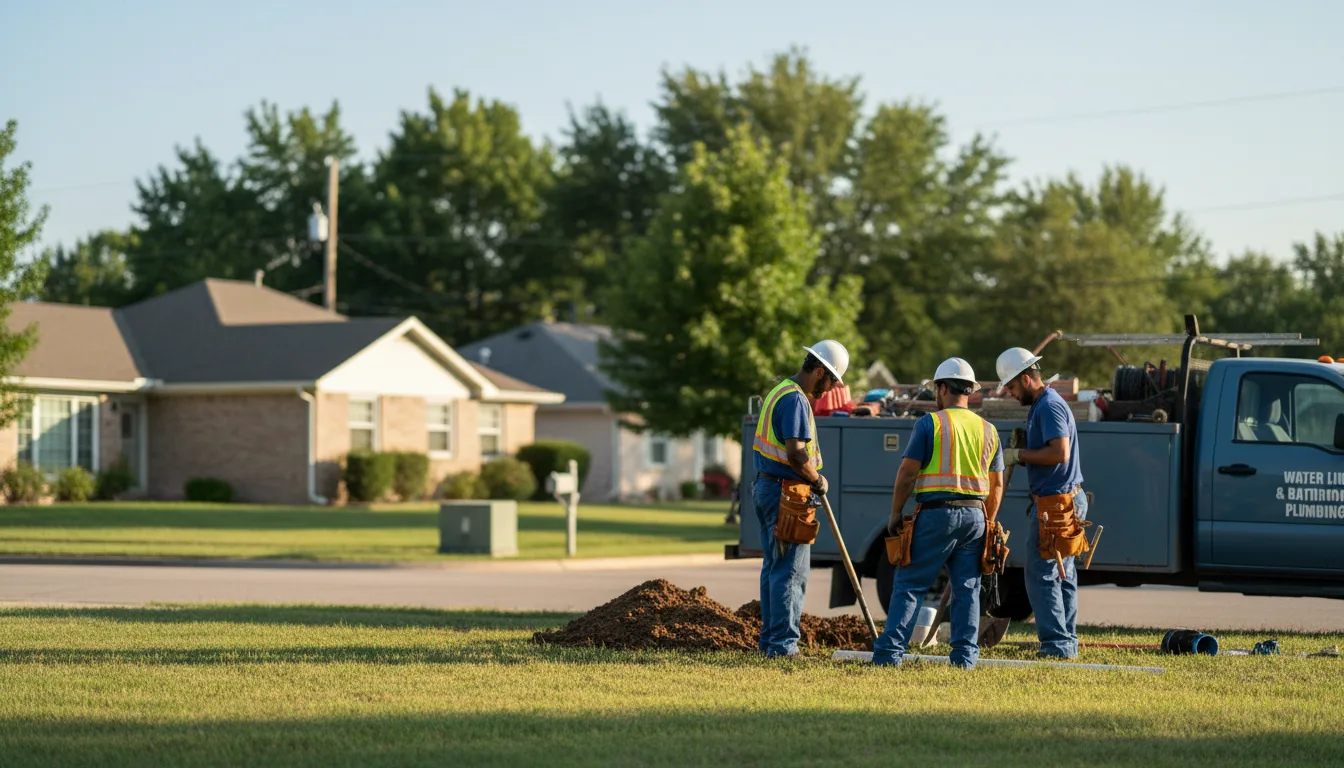 Residential water line and bathroom plumbing service in Neffs, OH